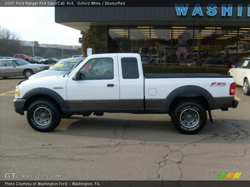 Oxford White / Ebony/Red 2007 Ford Ranger FX4 SuperCab 4x4