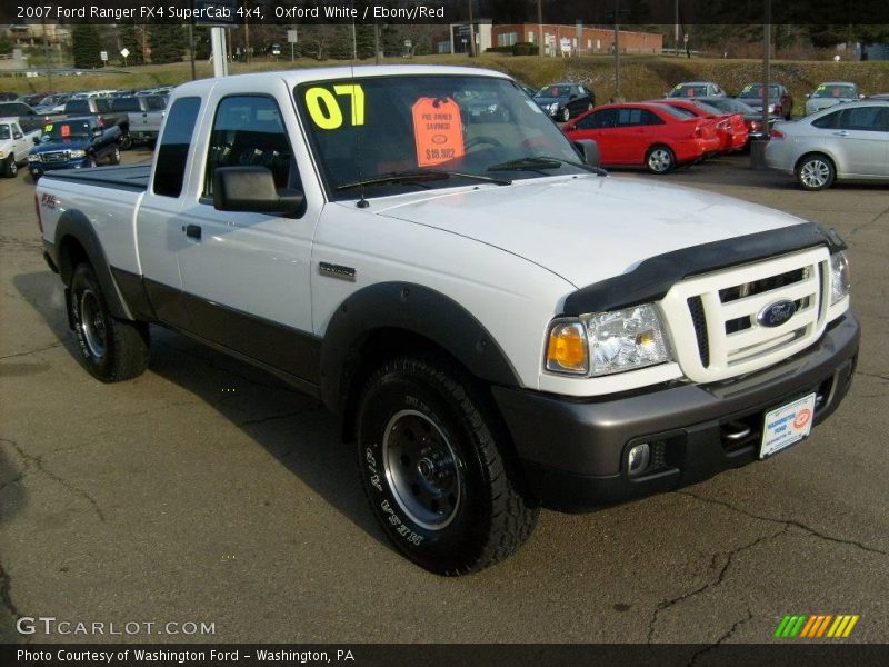 Oxford White / Ebony/Red 2007 Ford Ranger FX4 SuperCab 4x4
