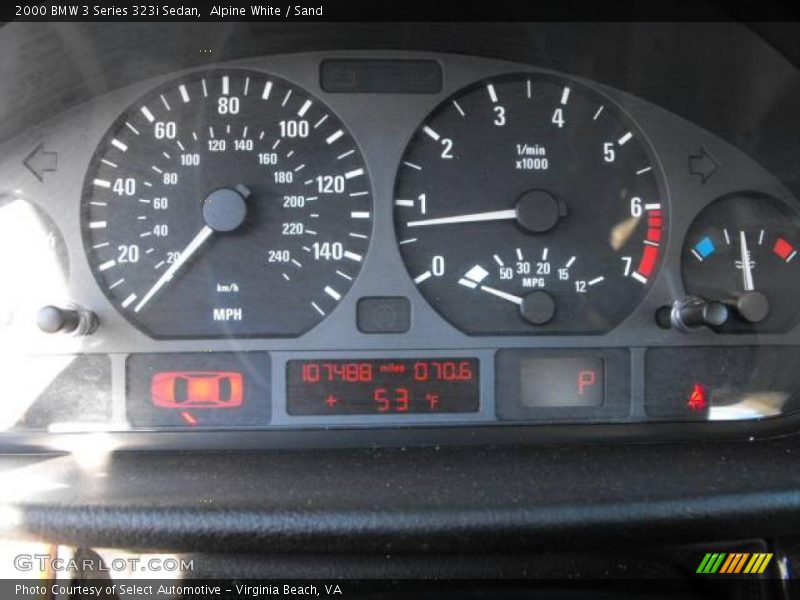 Alpine White / Sand 2000 BMW 3 Series 323i Sedan