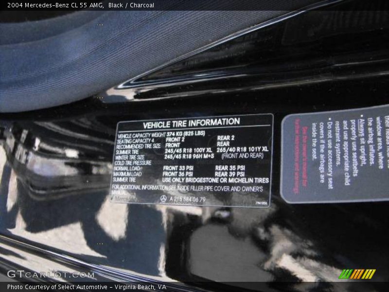 Black / Charcoal 2004 Mercedes-Benz CL 55 AMG