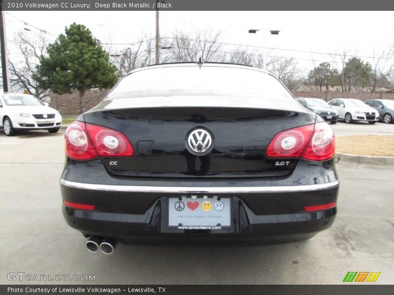 Deep Black Metallic / Black 2010 Volkswagen CC Luxury