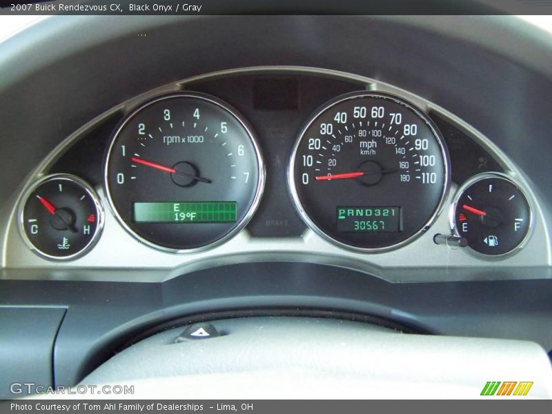 Black Onyx / Gray 2007 Buick Rendezvous CX