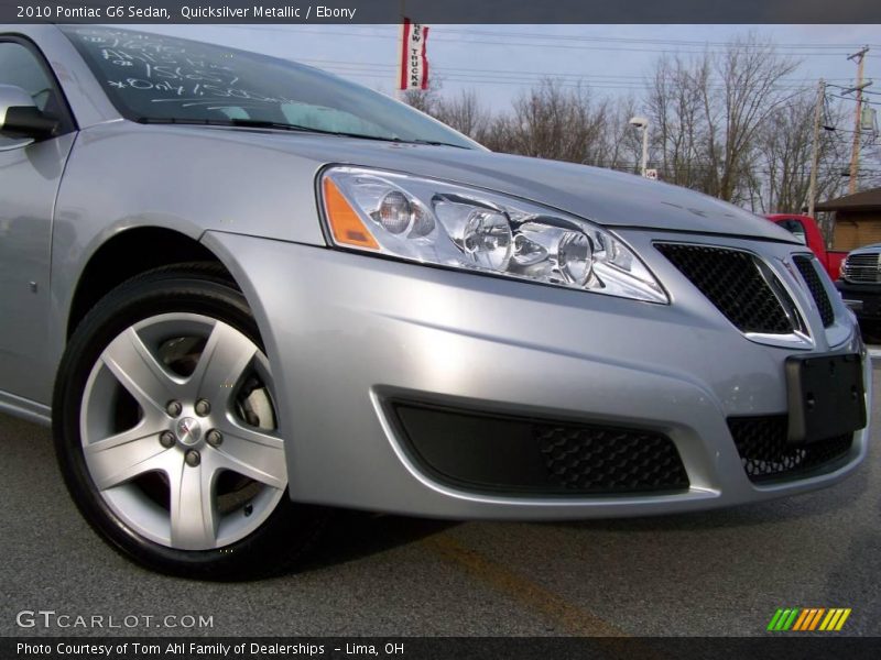 Quicksilver Metallic / Ebony 2010 Pontiac G6 Sedan