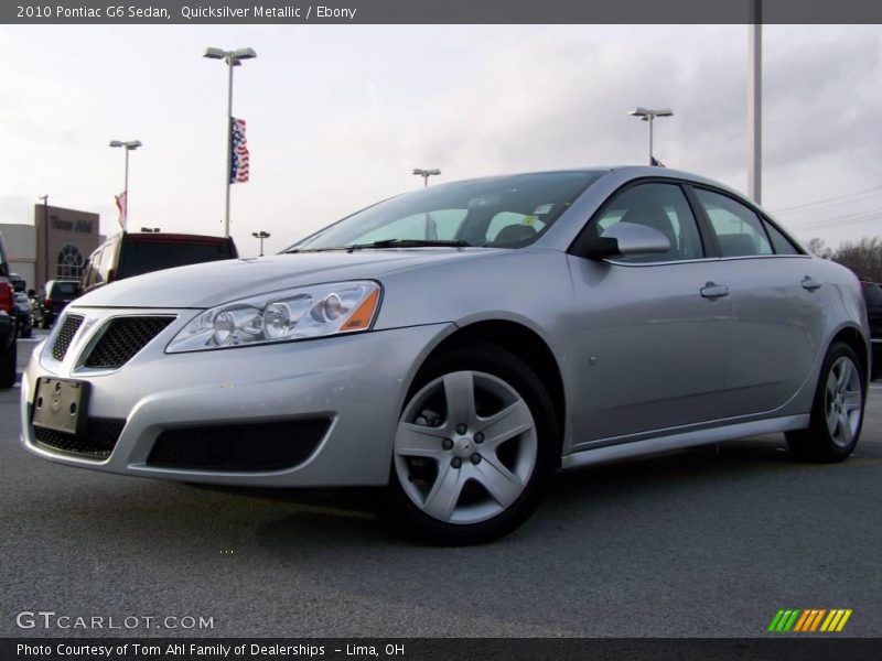 Quicksilver Metallic / Ebony 2010 Pontiac G6 Sedan