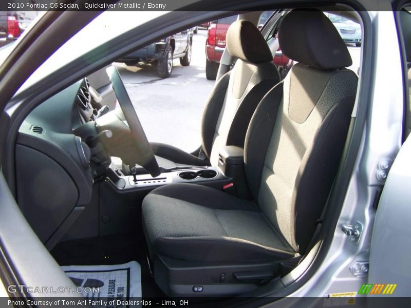 Quicksilver Metallic / Ebony 2010 Pontiac G6 Sedan