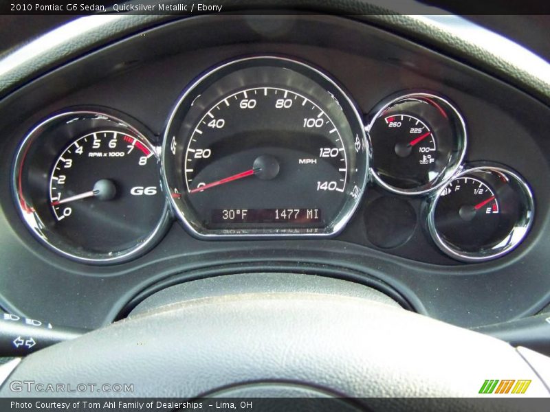Quicksilver Metallic / Ebony 2010 Pontiac G6 Sedan