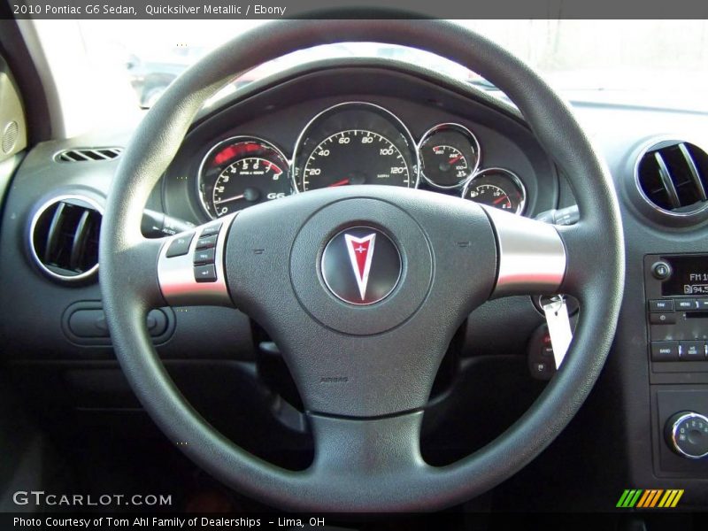 Quicksilver Metallic / Ebony 2010 Pontiac G6 Sedan