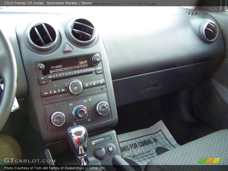 Quicksilver Metallic / Ebony 2010 Pontiac G6 Sedan