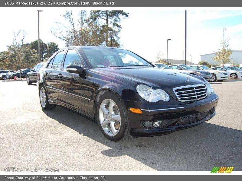 Black / Black 2005 Mercedes-Benz C 230 Kompressor Sedan
