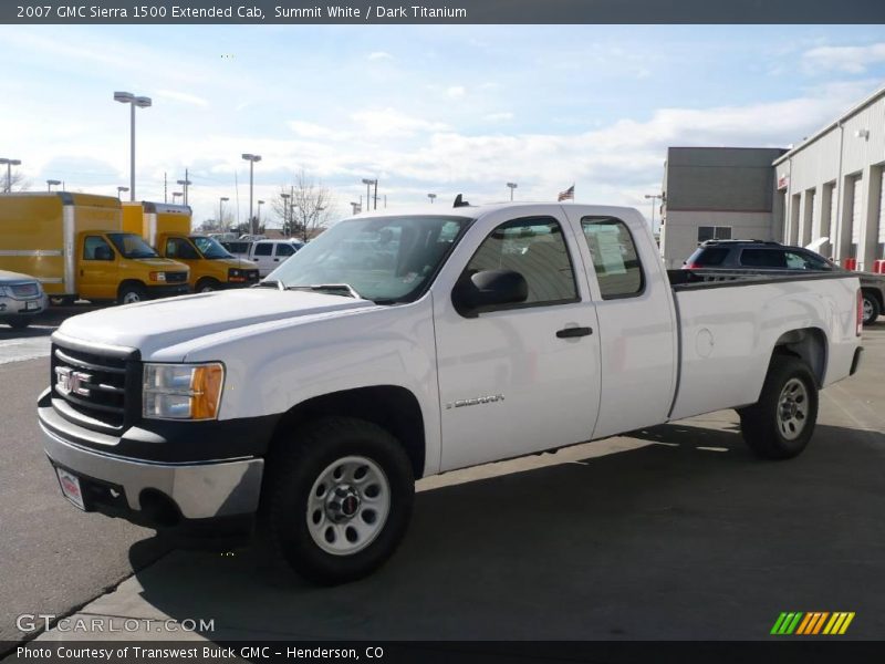 Summit White / Dark Titanium 2007 GMC Sierra 1500 Extended Cab