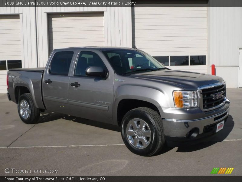 Steel Gray Metallic / Ebony 2009 GMC Sierra 1500 Hybrid Crew Cab 4x4