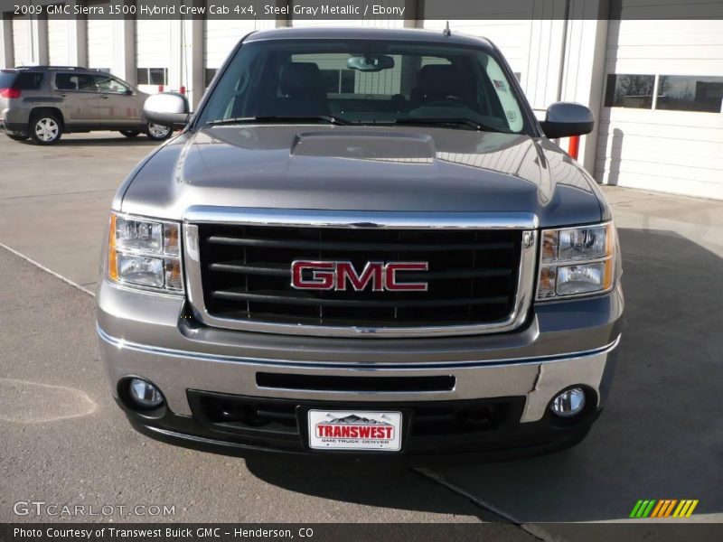 Steel Gray Metallic / Ebony 2009 GMC Sierra 1500 Hybrid Crew Cab 4x4