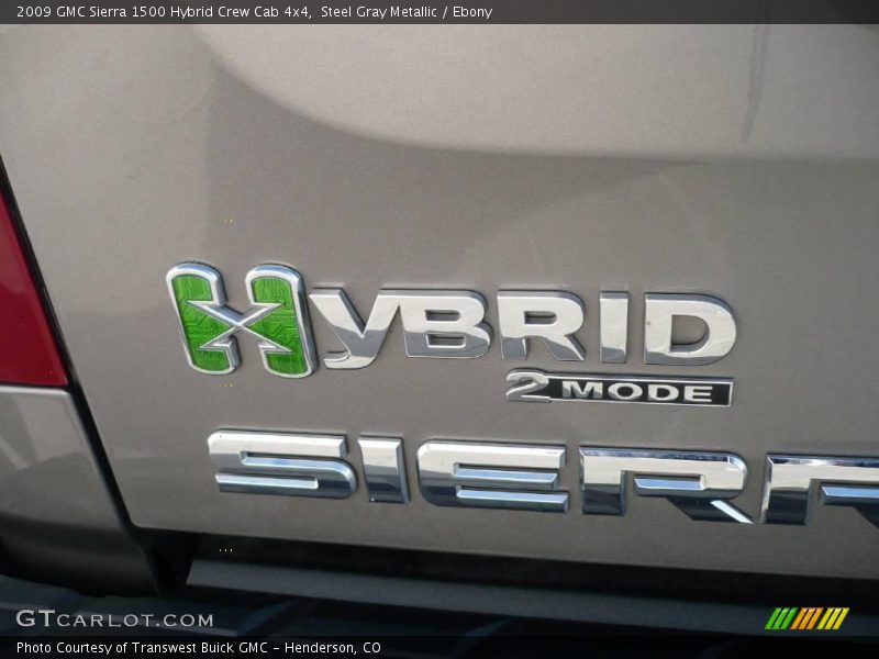 Steel Gray Metallic / Ebony 2009 GMC Sierra 1500 Hybrid Crew Cab 4x4