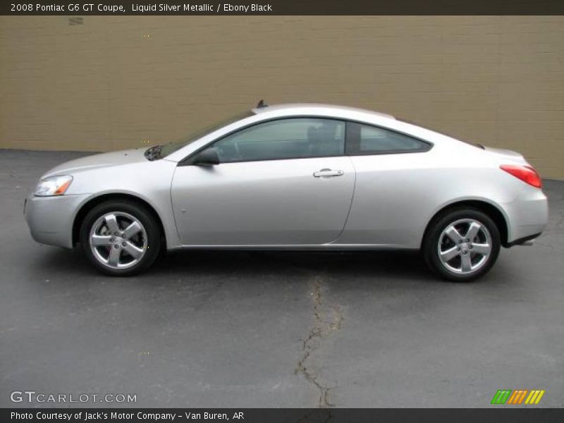 Liquid Silver Metallic / Ebony Black 2008 Pontiac G6 GT Coupe