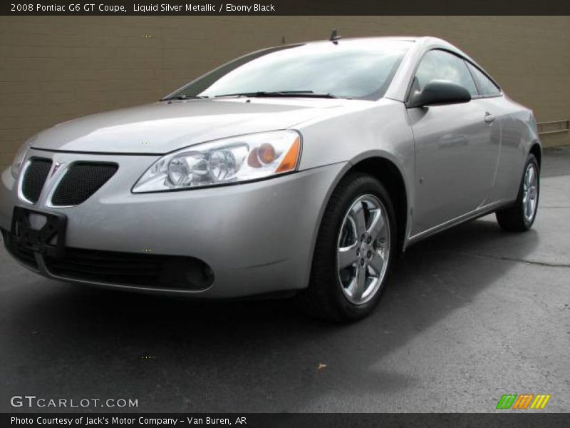 Liquid Silver Metallic / Ebony Black 2008 Pontiac G6 GT Coupe