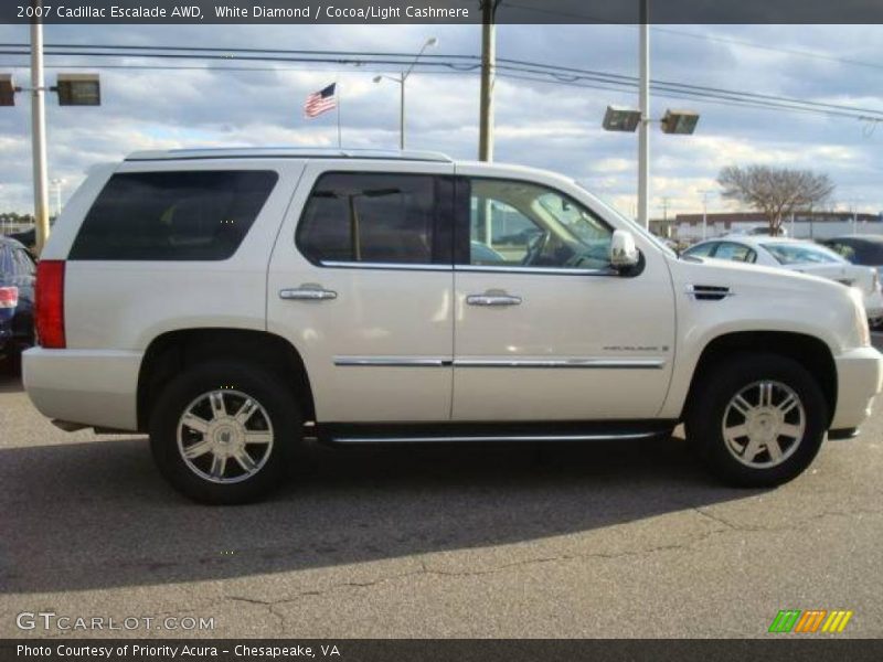 White Diamond / Cocoa/Light Cashmere 2007 Cadillac Escalade AWD