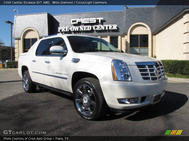 White Diamond / Cocoa/Light Cashmere 2008 Cadillac Escalade EXT AWD