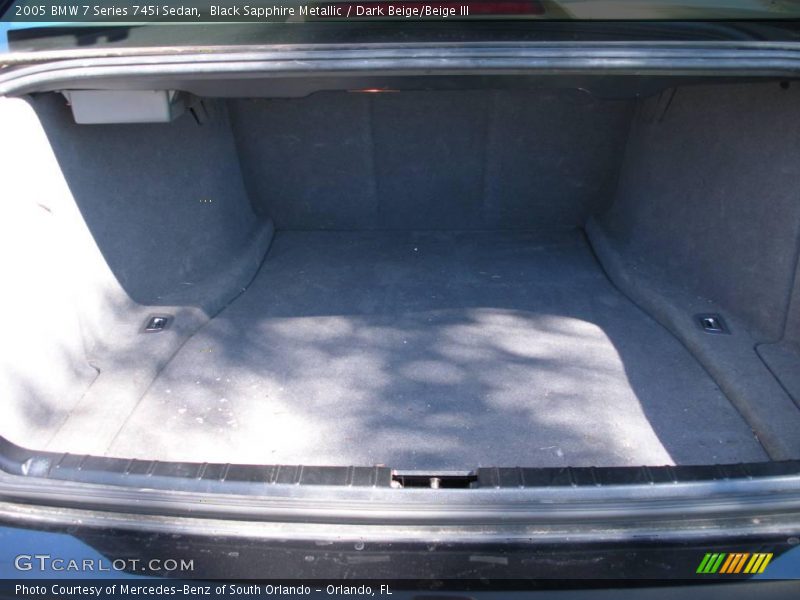 Black Sapphire Metallic / Dark Beige/Beige III 2005 BMW 7 Series 745i Sedan