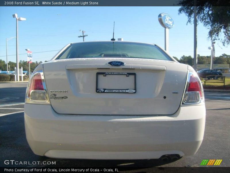 White Suede / Medium Light Stone 2008 Ford Fusion SE