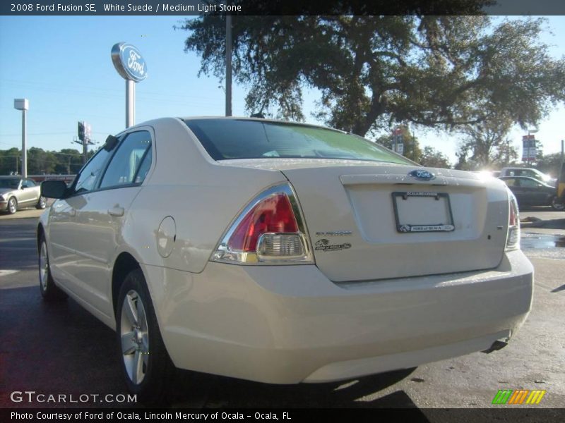 White Suede / Medium Light Stone 2008 Ford Fusion SE