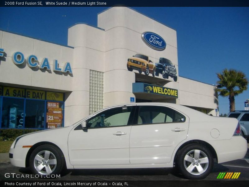 White Suede / Medium Light Stone 2008 Ford Fusion SE