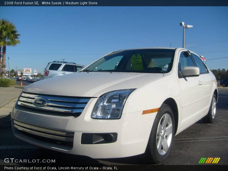 White Suede / Medium Light Stone 2008 Ford Fusion SE