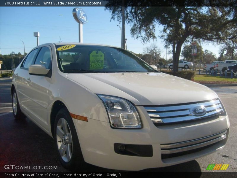White Suede / Medium Light Stone 2008 Ford Fusion SE