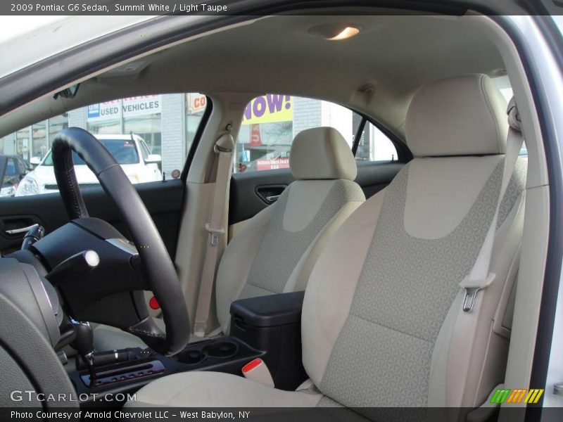 Summit White / Light Taupe 2009 Pontiac G6 Sedan
