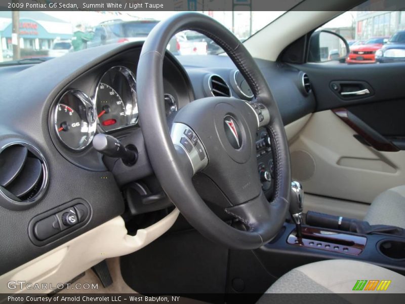 Summit White / Light Taupe 2009 Pontiac G6 Sedan