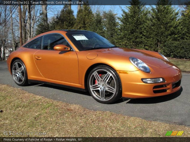 Nordic Gold Metallic / Black 2007 Porsche 911 Targa 4S