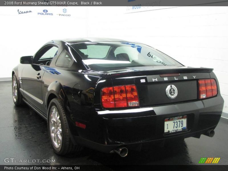 Black / Black 2008 Ford Mustang Shelby GT500KR Coupe