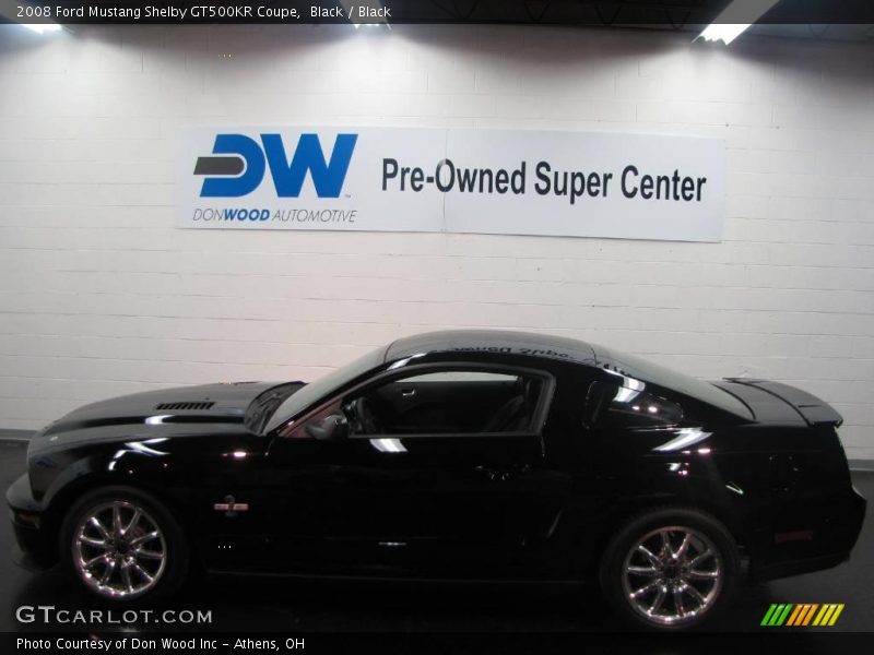 Black / Black 2008 Ford Mustang Shelby GT500KR Coupe