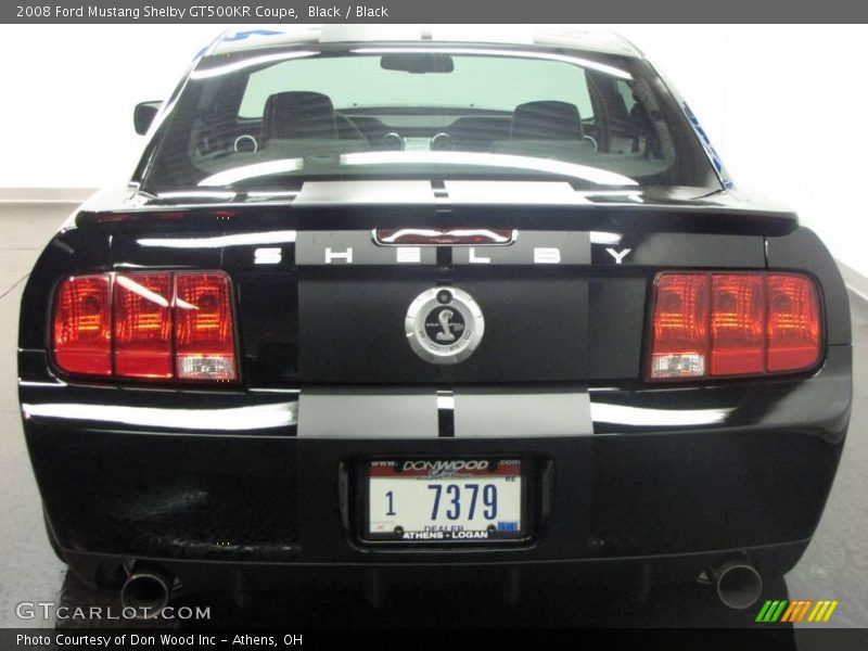 Black / Black 2008 Ford Mustang Shelby GT500KR Coupe