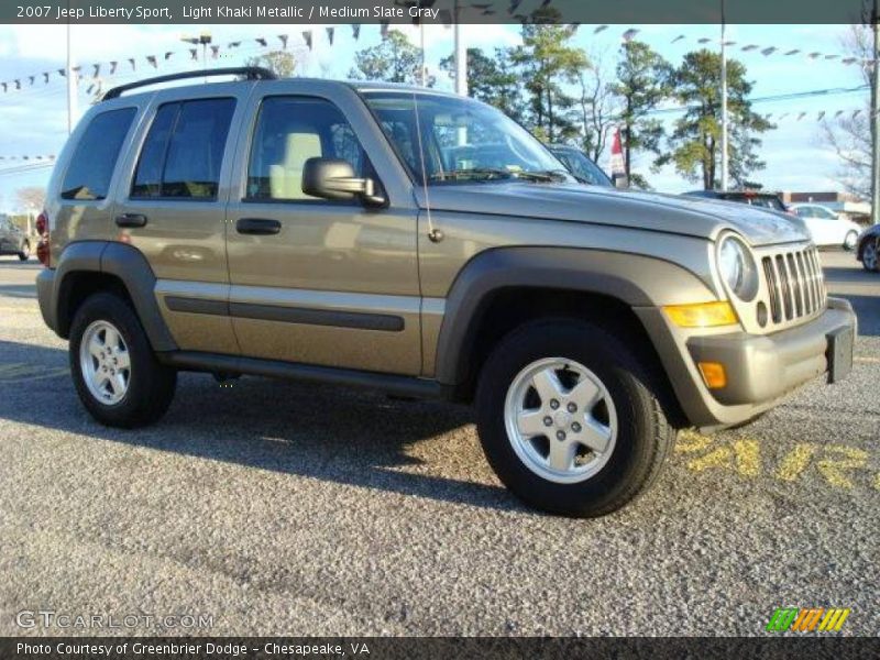 Light Khaki Metallic / Medium Slate Gray 2007 Jeep Liberty Sport
