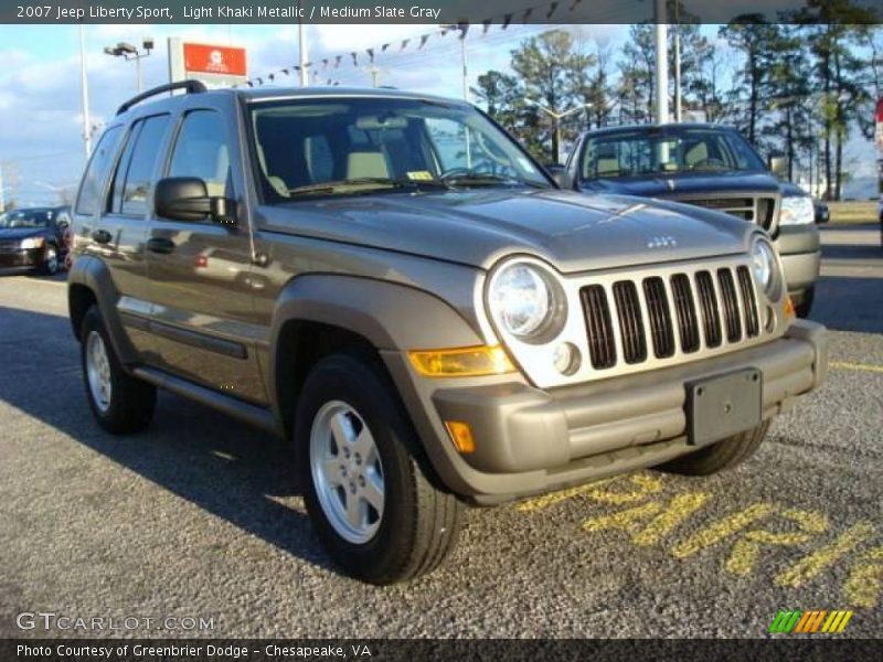 Light Khaki Metallic / Medium Slate Gray 2007 Jeep Liberty Sport