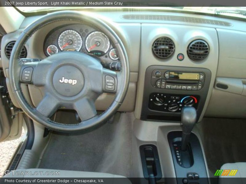 Light Khaki Metallic / Medium Slate Gray 2007 Jeep Liberty Sport