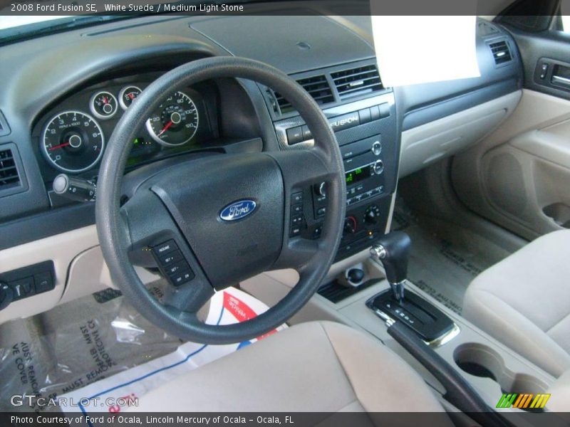 White Suede / Medium Light Stone 2008 Ford Fusion SE