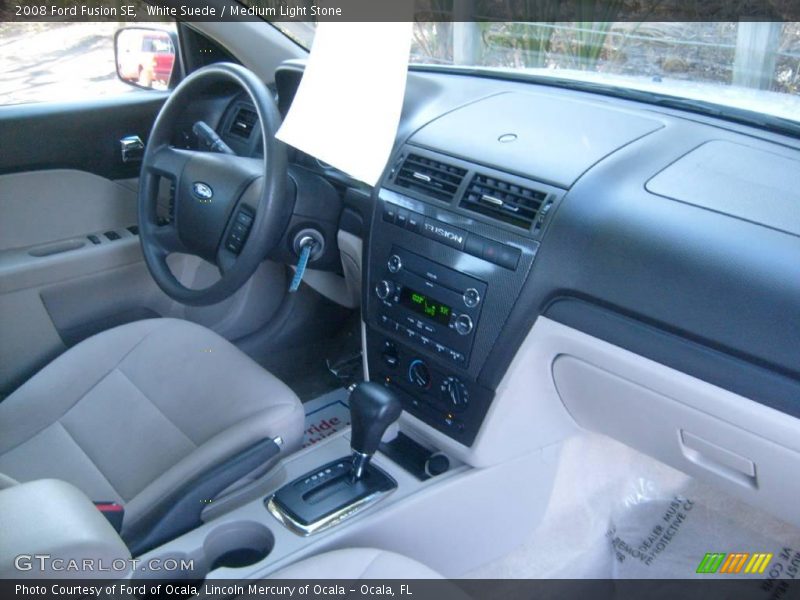 White Suede / Medium Light Stone 2008 Ford Fusion SE