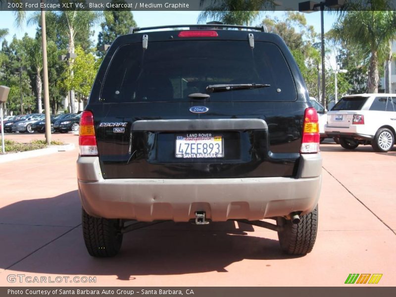 Black Clearcoat / Medium Graphite 2002 Ford Escape XLT V6