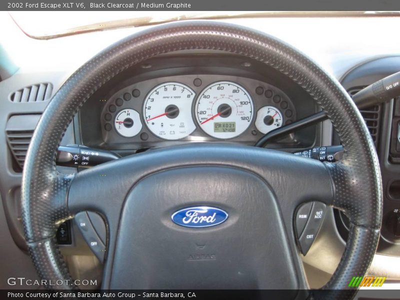 Black Clearcoat / Medium Graphite 2002 Ford Escape XLT V6