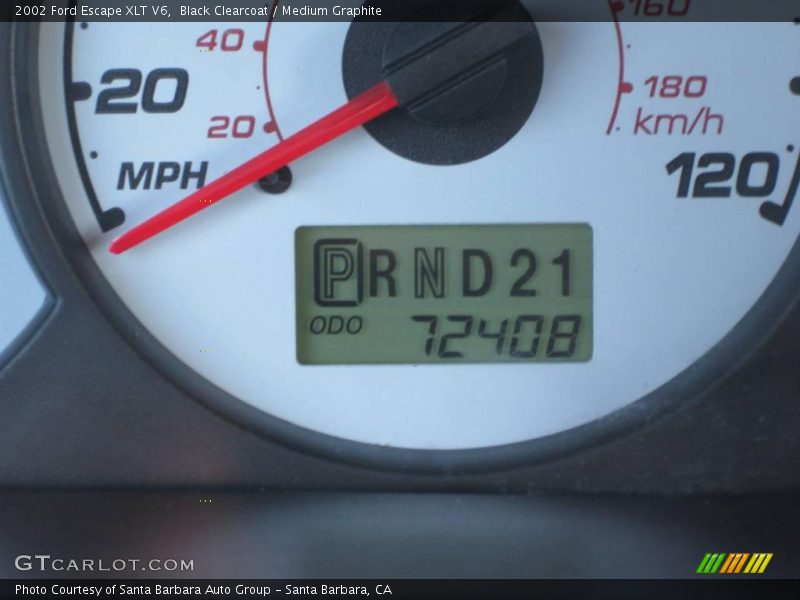 Black Clearcoat / Medium Graphite 2002 Ford Escape XLT V6