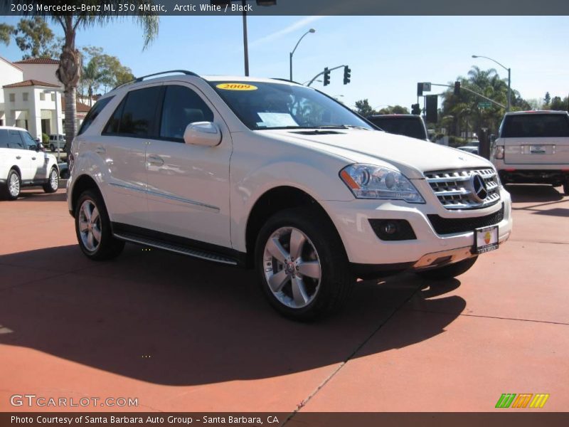 Arctic White / Black 2009 Mercedes-Benz ML 350 4Matic