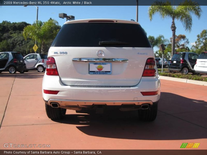 Arctic White / Black 2009 Mercedes-Benz ML 350 4Matic