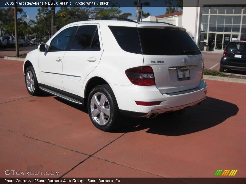 Arctic White / Black 2009 Mercedes-Benz ML 350 4Matic