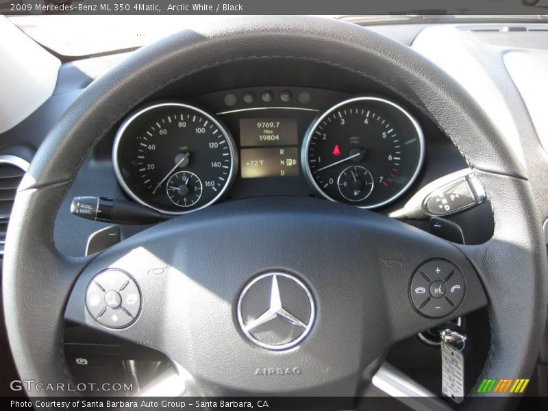 Arctic White / Black 2009 Mercedes-Benz ML 350 4Matic
