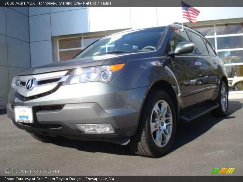 Sterling Gray Metallic / Taupe 2008 Acura MDX Technology