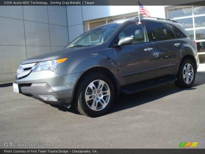 Sterling Gray Metallic / Taupe 2008 Acura MDX Technology