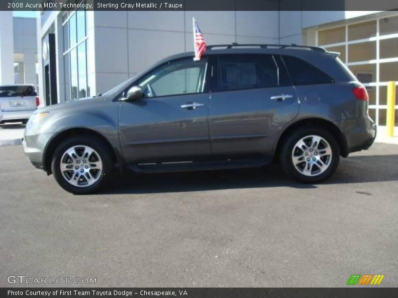 Sterling Gray Metallic / Taupe 2008 Acura MDX Technology