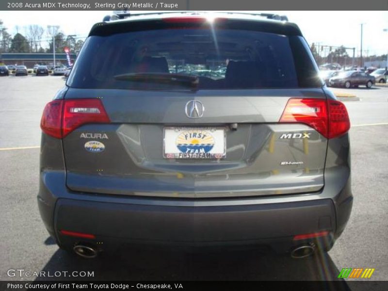 Sterling Gray Metallic / Taupe 2008 Acura MDX Technology