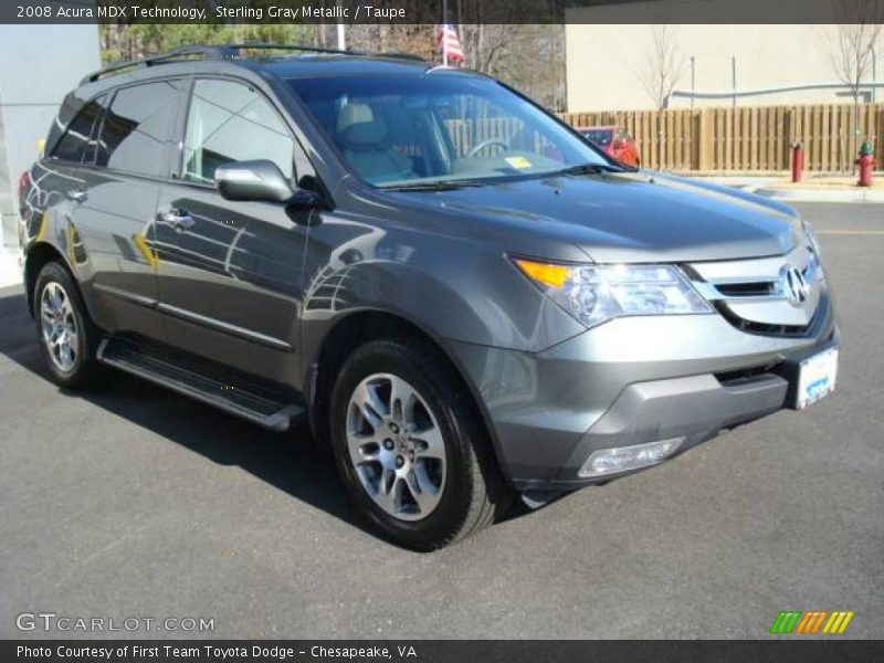 Sterling Gray Metallic / Taupe 2008 Acura MDX Technology